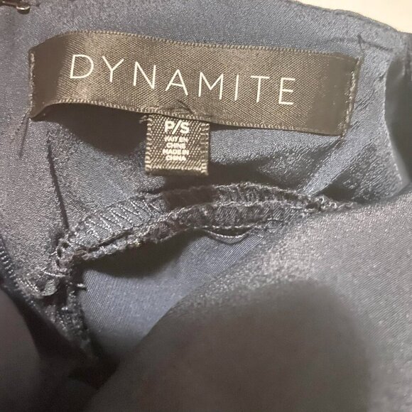 Dynamite Open Back Jumpsuit Wide Leg Cropped Womens Size Small - Picture 3 of 14